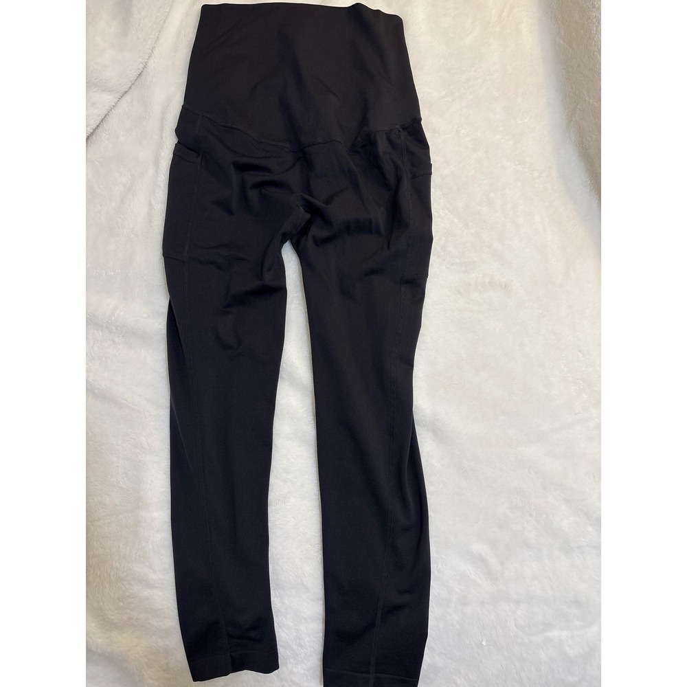 Destination Maternity Black High Waisted Over Belly Leggings with Pockets XXL